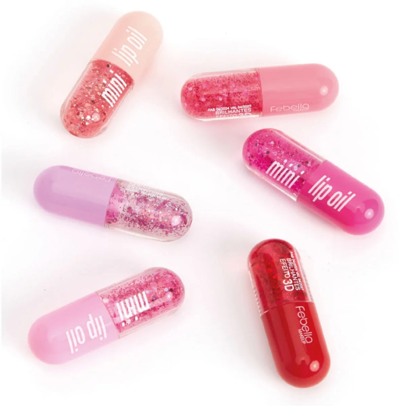 Mini Lip Oil Febella com Glow (cores sortidas)