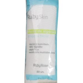 Discos de Algodão para Limpeza Facial Ruby Rose 50un.
