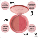 Blush Compacto Dual Cheeks cor Champanhe e Peach Ruby Rose Linha Rosa