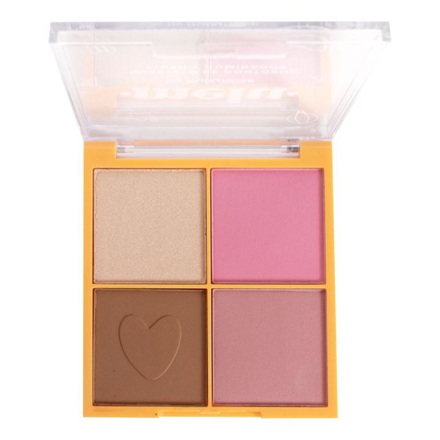 Paleta Quarteto Contorno, Blush e Iluminador Melu