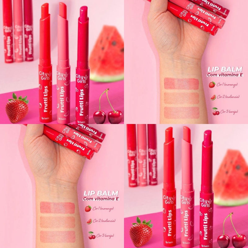 Lip Balm Frutti Lips Hidratante Labial City Girls