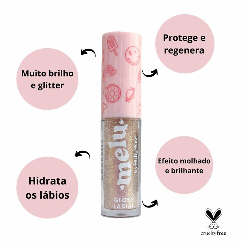 Lip Gloss Labial Brilhante Melu