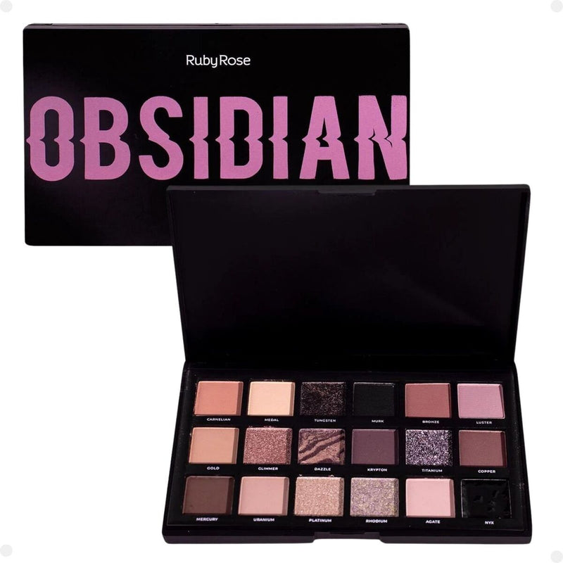 Paleta de Sombras Precious Obsidian (18 cores)