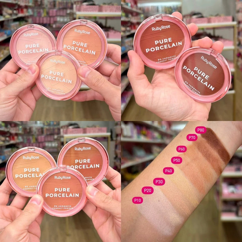 Pó Compacto Pure Porcelain (linha rosa) Ruby Rose
