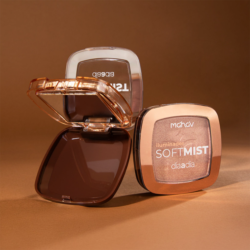 Iluminador Facial Soft Mist Dia a Dia Mahav com espelho (4 cores)