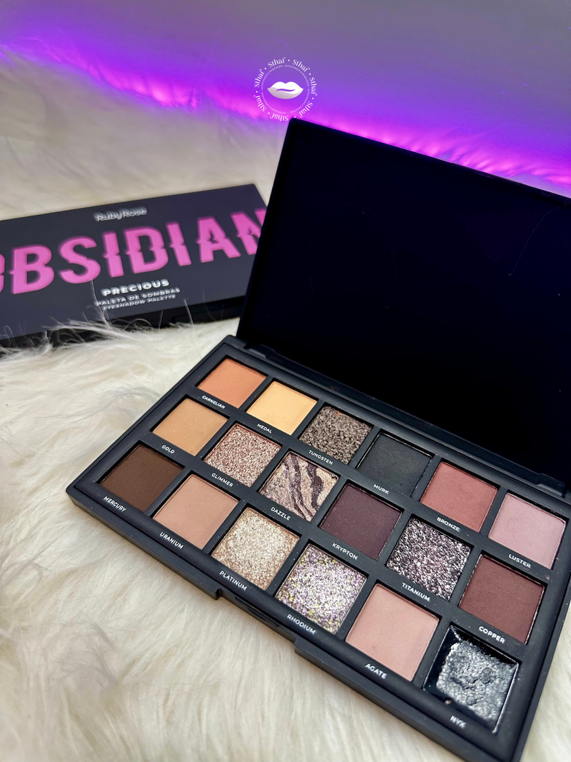 Paleta de Sombras Precious Obsidian (18 cores)