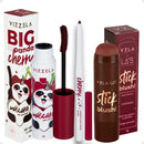 Lapiseira de Olhos/Boca Cherry (bordô) Retrátil Vizzela