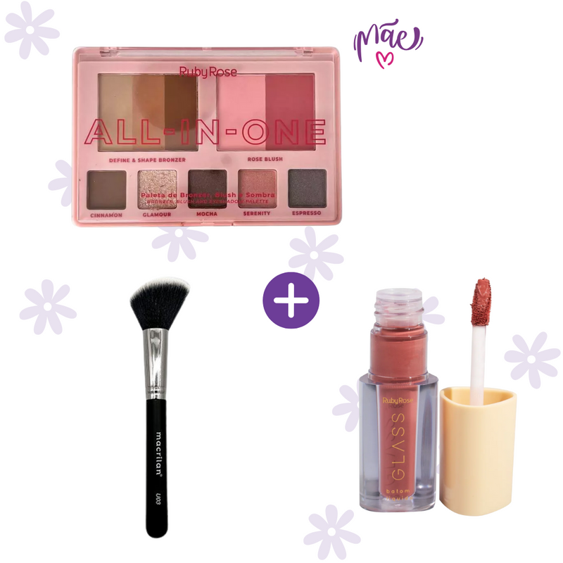 Kit Maquiagem na Praticidade Ruby Rose + Macrilan