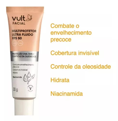 Multiprotetor Facial Ultrafluido FPS 50 Vult 30g