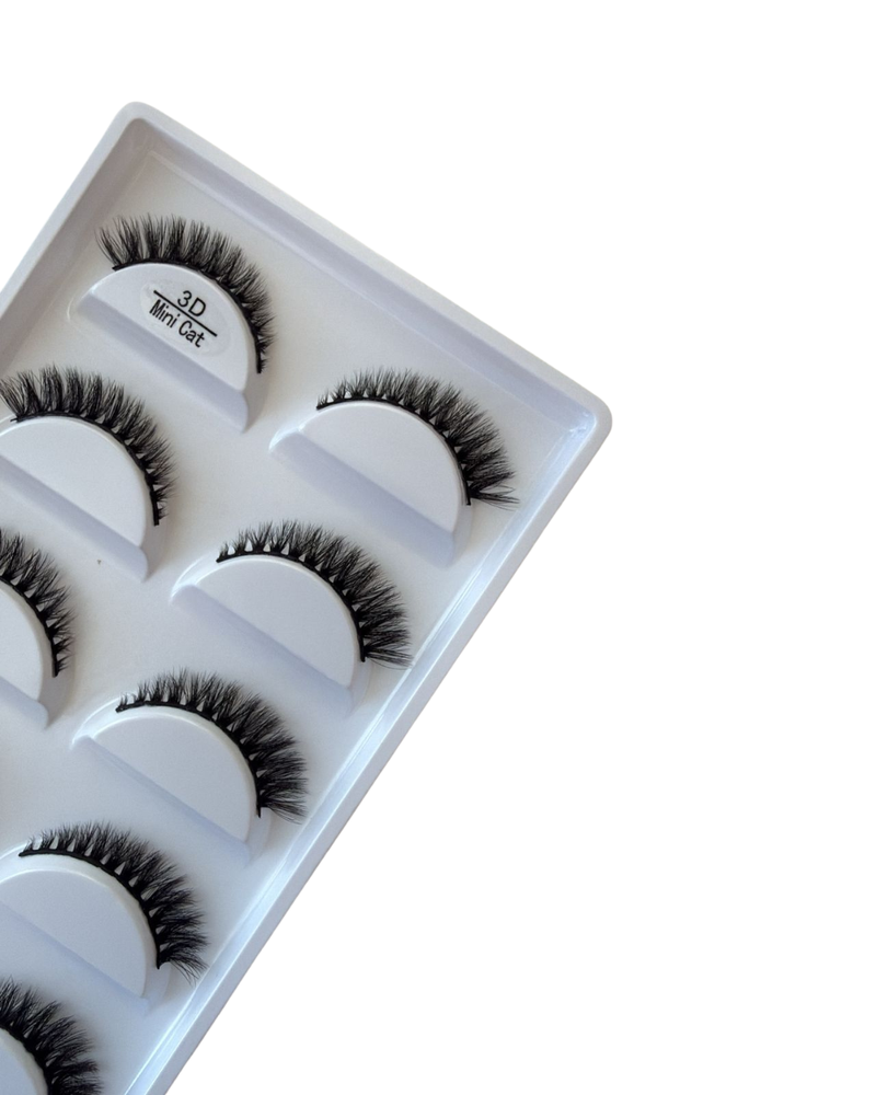 5 Pares de Cílios Postiços 3D Mini Cat