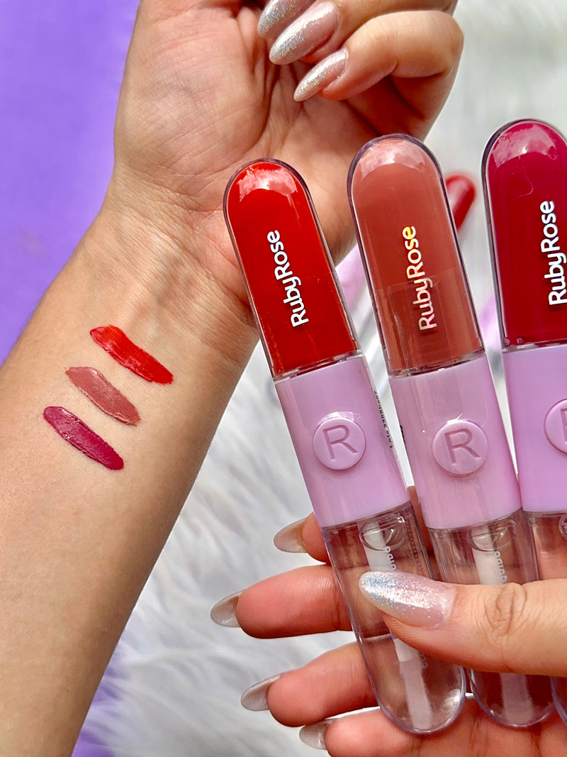 Batom e Gloss Duo Ruby Rose (6 cores)