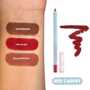 Lip Combo Vermelho Perfeito com Lápis Labial Red Carpet Popstar Ruby Rose + Gloss Crystal Ônix Niina Secrets