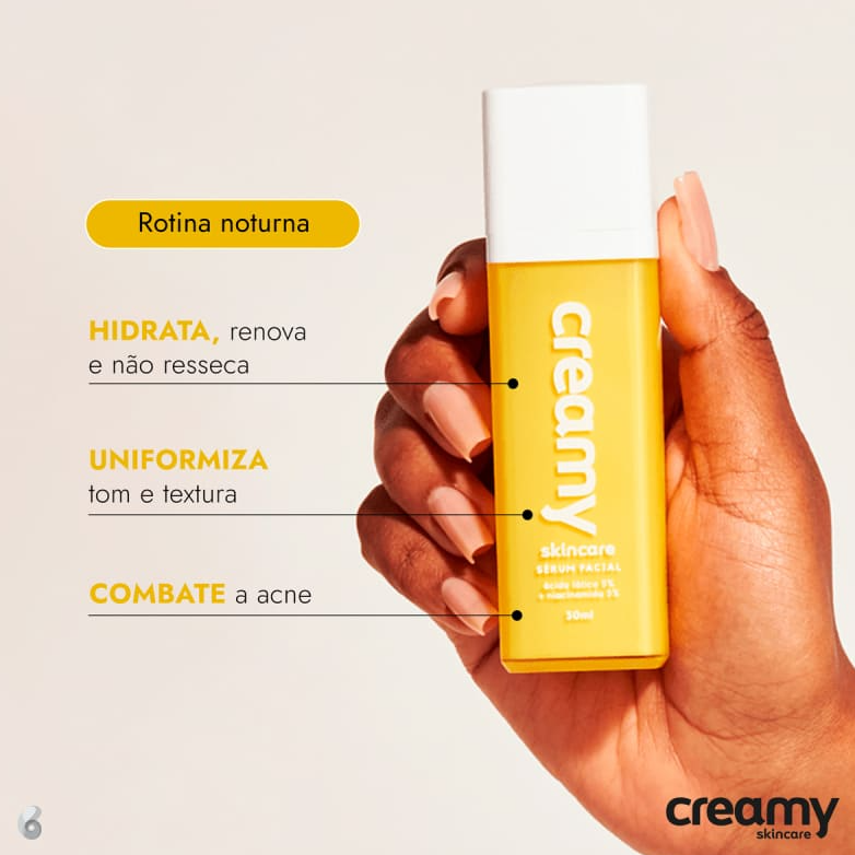 ÁCIDO LÁTICO 5% + NIACINAMIDA + ALFA-BISABOLOL CREAMY 30ml