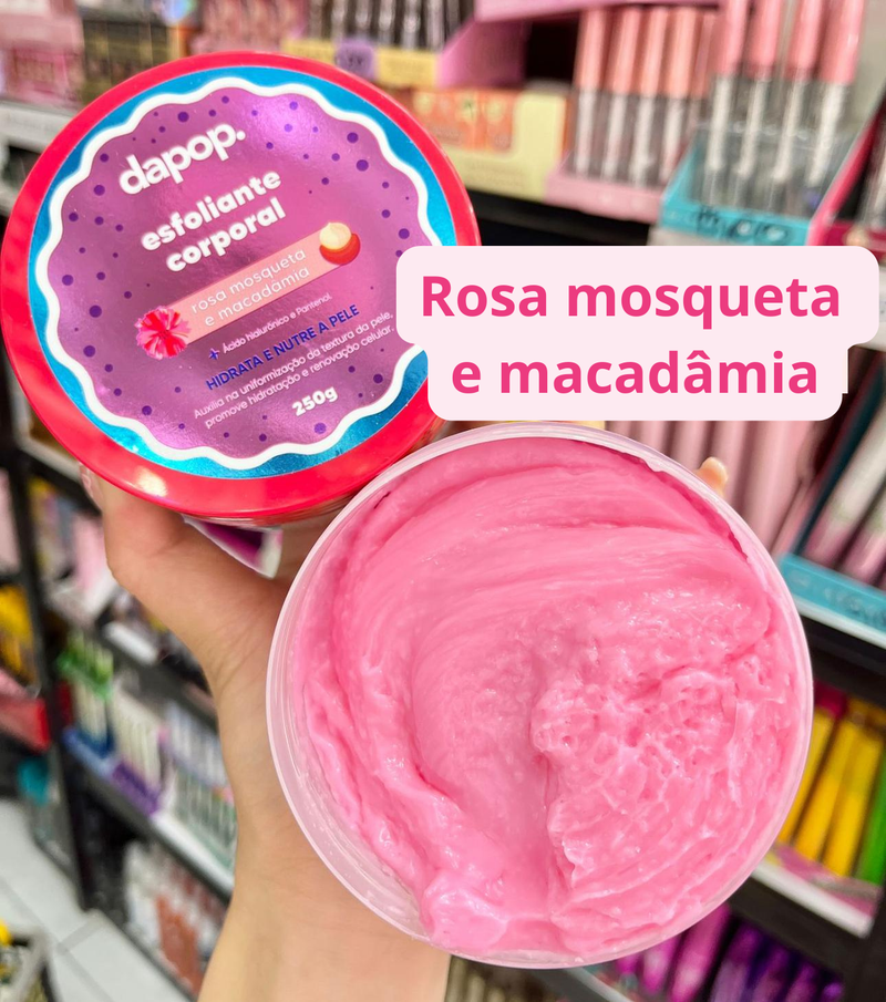 Esfoliante Corporal Rosa Mosqueta e Macâdamia Dapop 250g