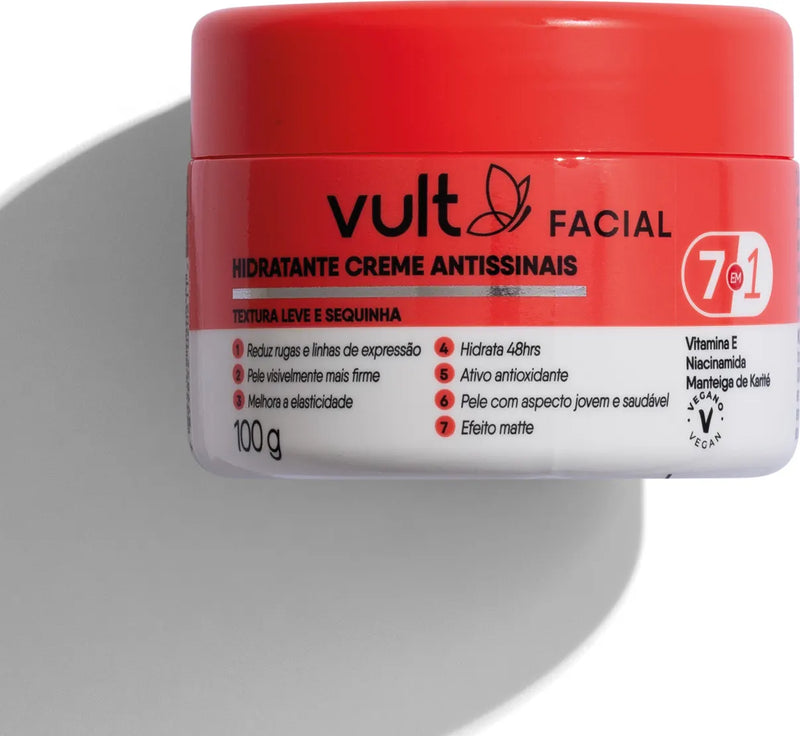 Creme Hidratante Facial Antissinais 7 em 1 Vult 100g