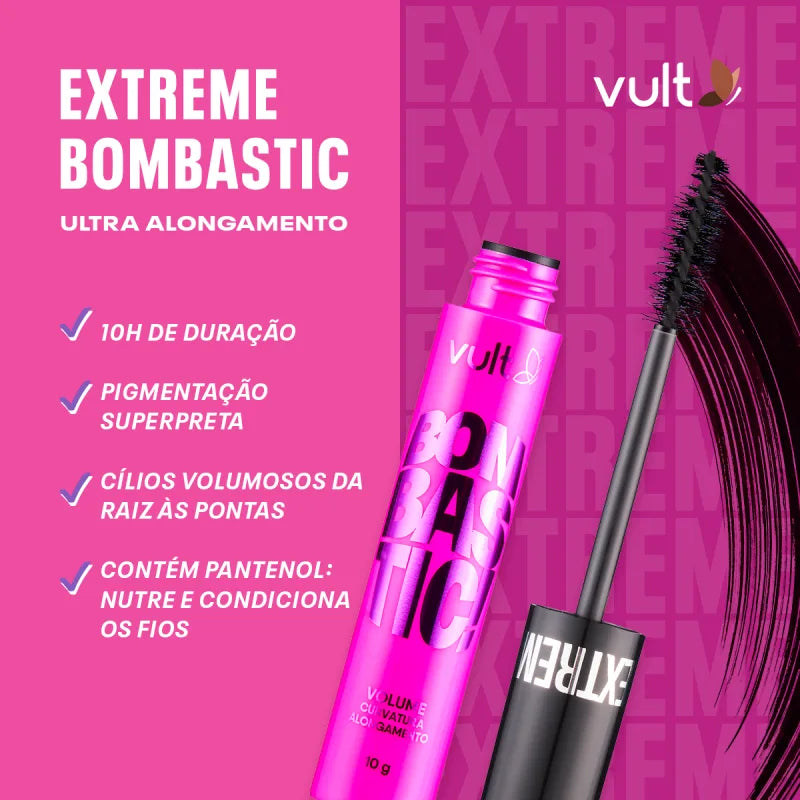 Máscara de Cílios Extreme Bombastic Resistente á àgua Vult