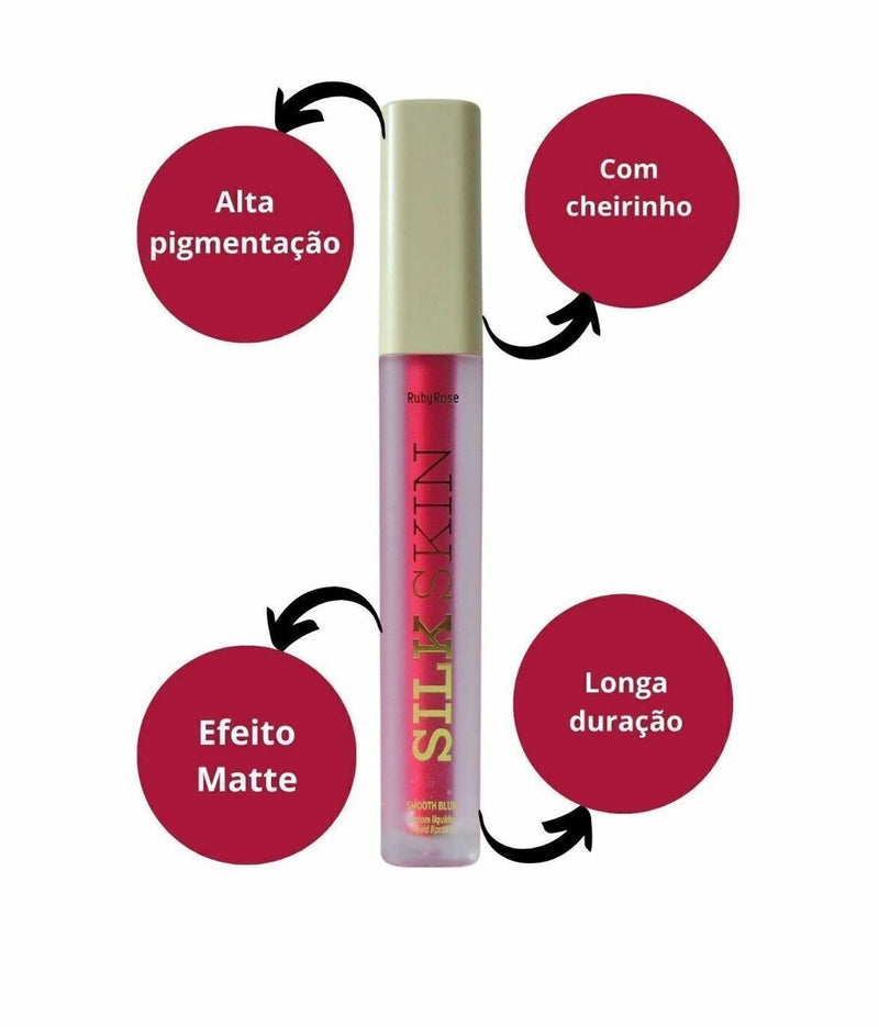 Batom Líquido Smooth Blur Silk Skin Ruby Rose