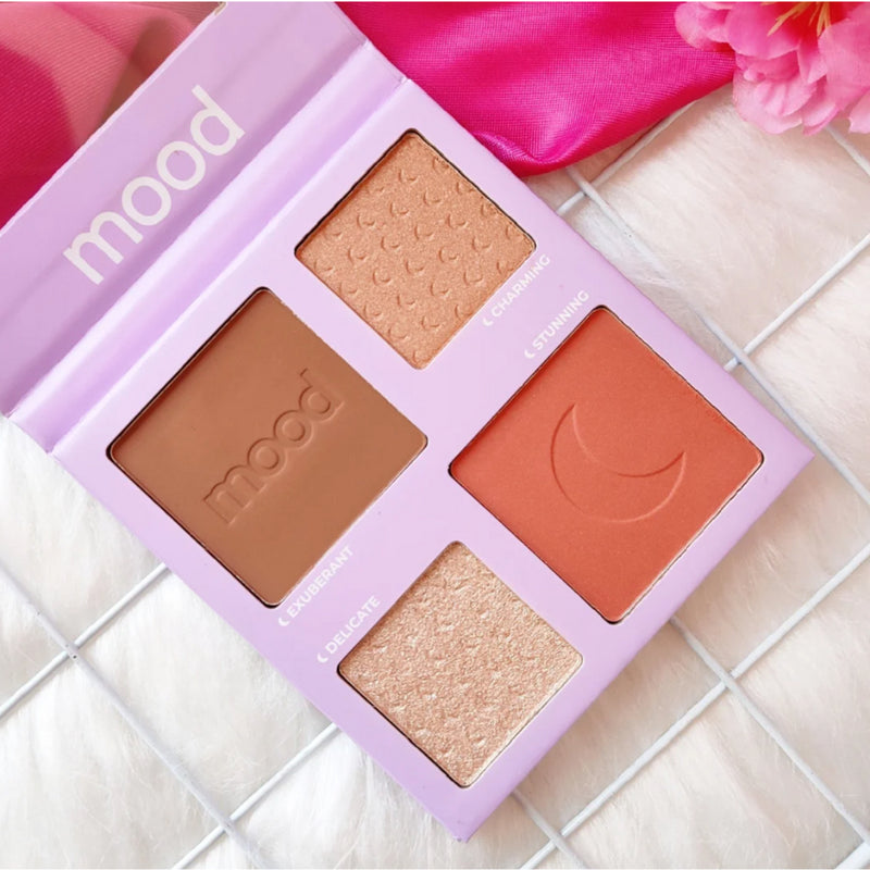 Paleta Blush Iluminador e Contorno Ruby Rose Mood cor Over The Top