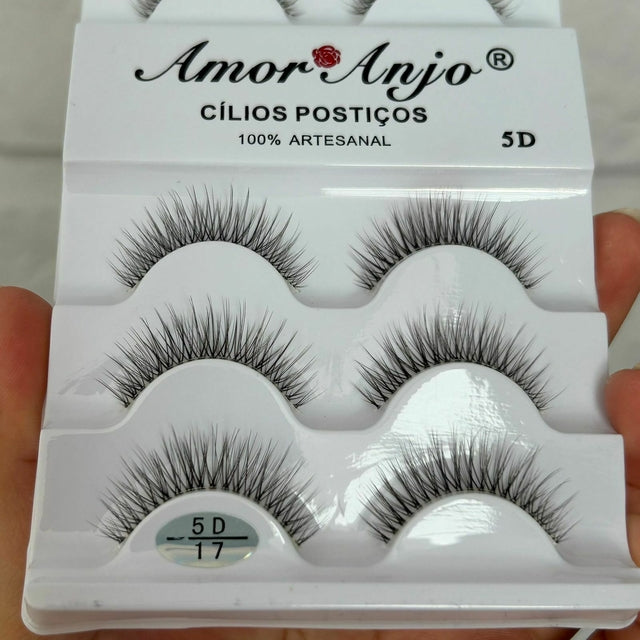 Cílios Postiços 3 Pares Amor Anjo 5D12