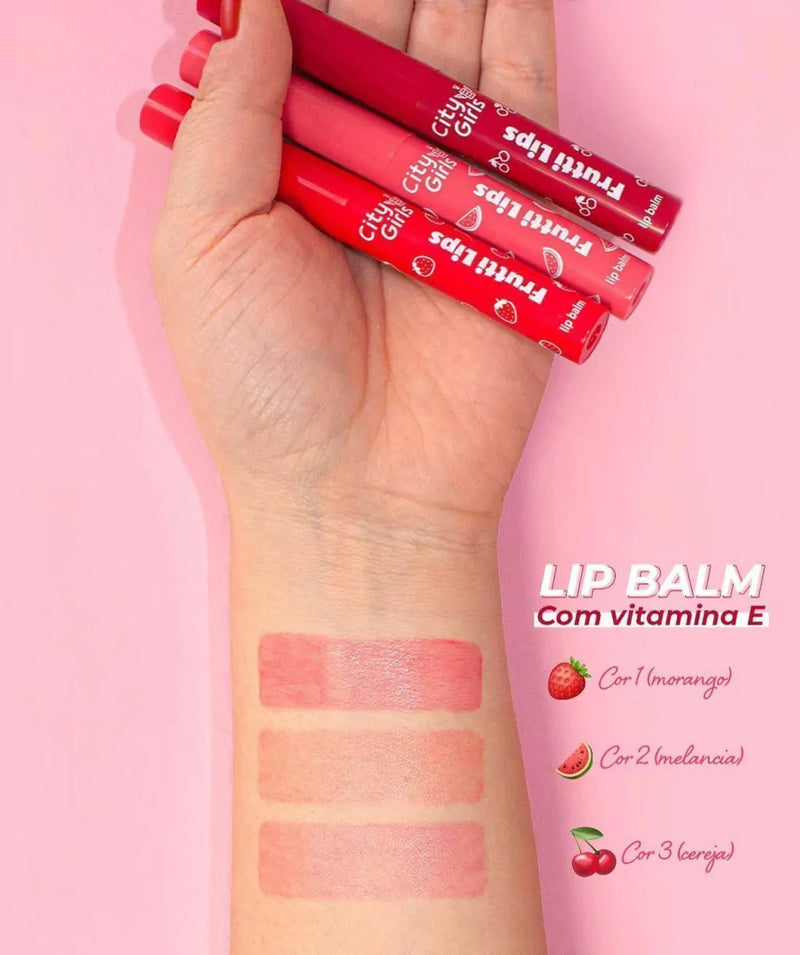 Lip Balm Frutti Lips Hidratante Labial City Girls