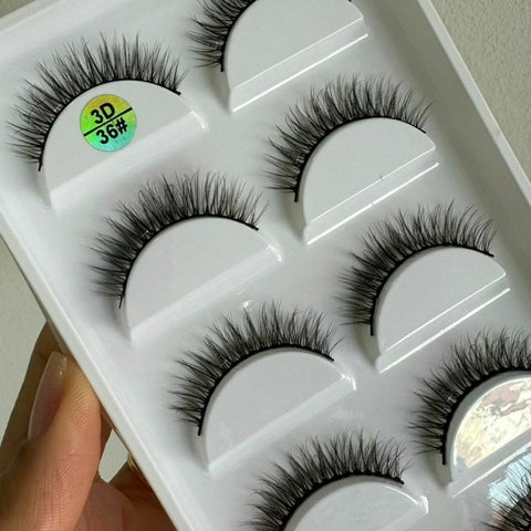 5 Pares de Cílios Postiços 3D 36#