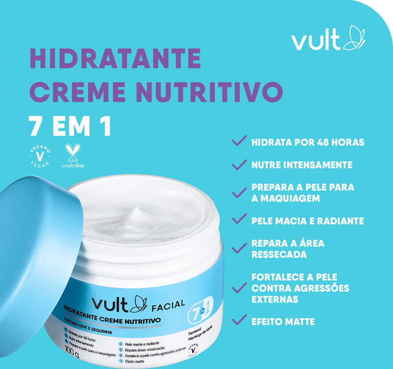 Creme Hidratante Facial Nutritivo Vult 100g