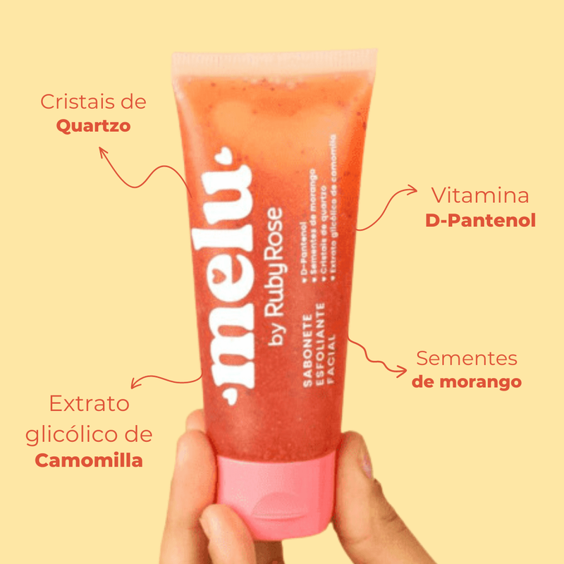 Esfoliante Facial Morango Melu