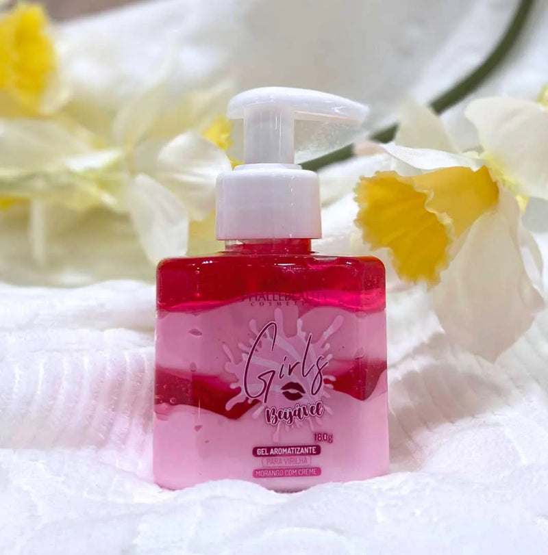 Gel Creme Aromatizante Beijável para Virilha sabor Morango com Creme 180g Phallebeauty