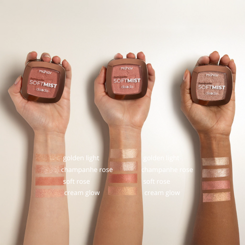 Iluminador Facial Soft Mist Dia a Dia Mahav com espelho (4 cores)