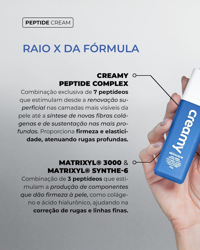 PEPTIDE CREAM ANTI-AGING FIRMADOR CREAMY MULTI-PEPTIDE COMPLEX + MATRIXYL® SYNTHE’6® + MATRIXYL® 3000 + ACETIL-GLUCOSAMINA + ÁCIDO HIALURÔNICO NANO