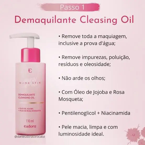 Demaquilante Cleansing Oil Niina Secrets Eudora Skin 110ml