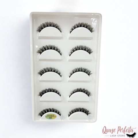 5 Pares de Cílios Postiços E08 mini