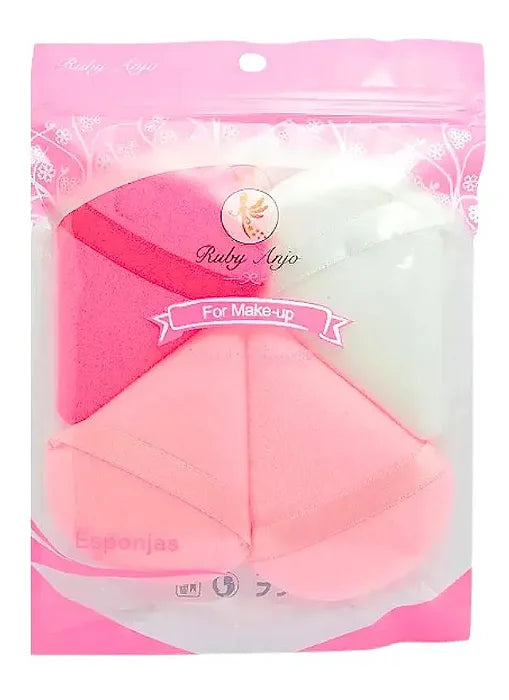 Kit com 4 Esponjas para Pó Ruby Anjo