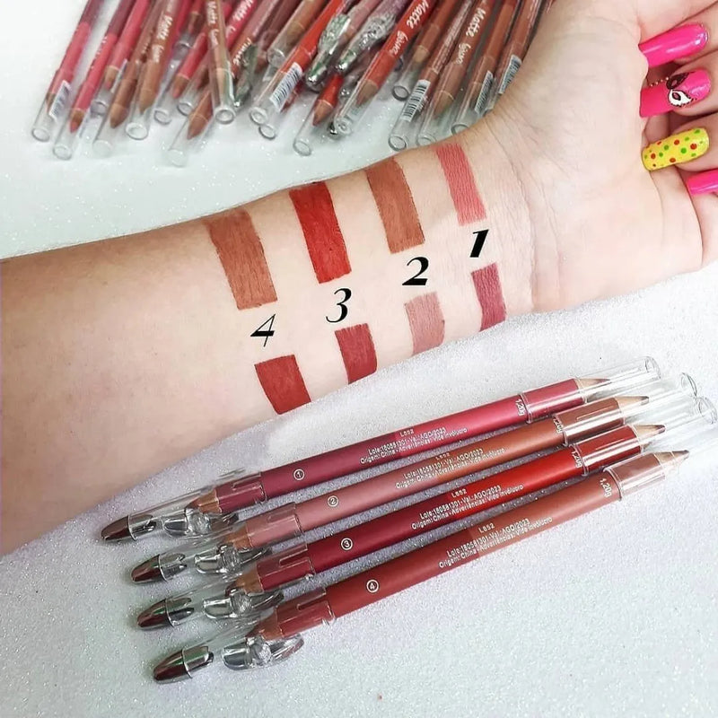 Lápis Duo Contorno Labial Matte com apontador Luisance