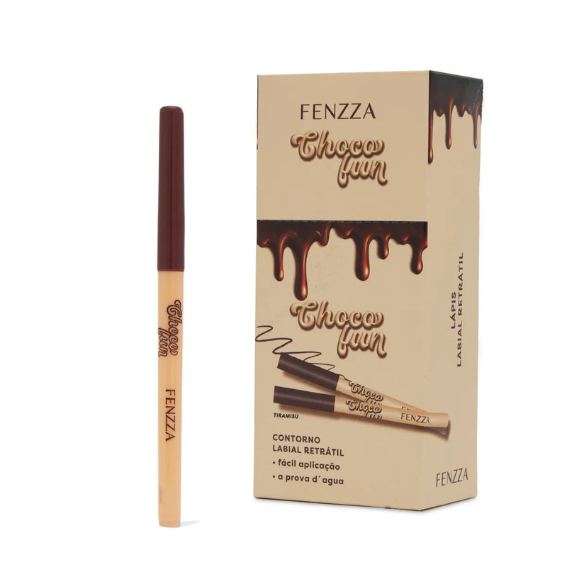 Lápis Labial Retrátil Chocofun cor Tiramisu Fenzza