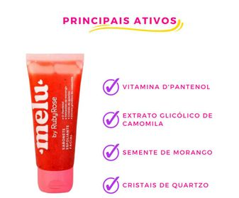 Esfoliante Facial Morango Melu