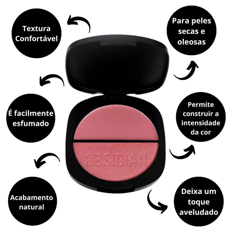 Blush Duo Gemini Obsidian Ruby Rose Edição Limitada