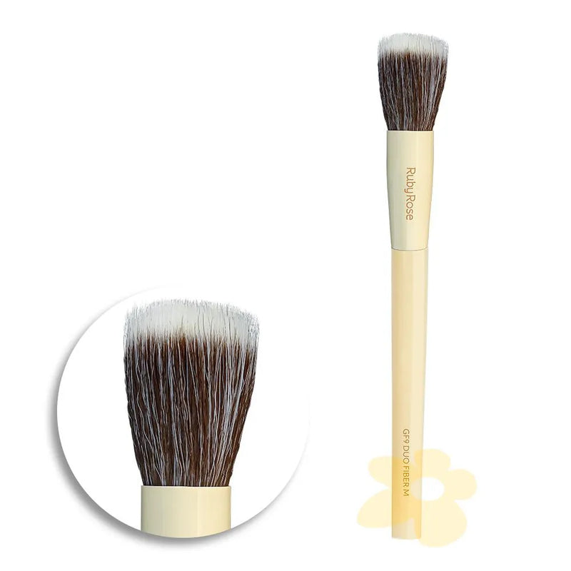 Pincel Duo Fiber M Ruby Rose Glass GF9