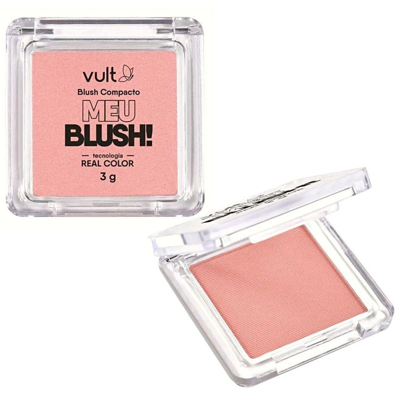 Blush Compacto Vult cor Rosa Perolado