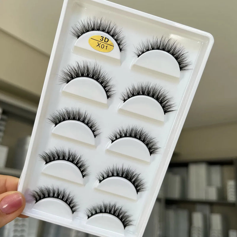 5 Pares de Cílios Postiços X01